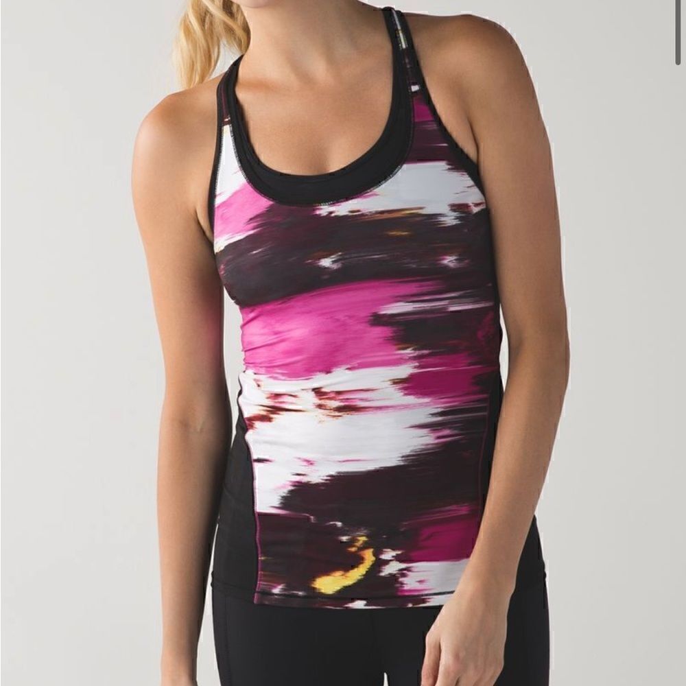 Lululemon cool racerback mesh berry ramble pigment pink 6